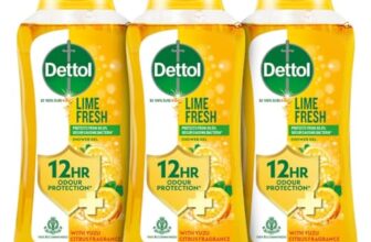 Dettol Lime Fresh Body Wash and Shower Gel Bottle for Women and Men (Pack of 3 – 250ml each) | Soap-Free Bodywash | 12hr Complete Odour Protection