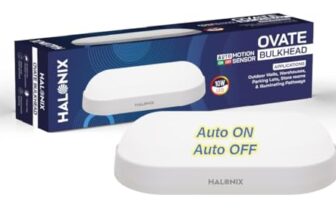 Halonix 10W Motion Sensor Bulkhead | Auto On-Off Outdoor Light | IP65 Waterproof Porch Light for Garden Bathroom (Cool White, Pack of 1)