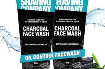 Bombay Shaving Company Charcoal Face Wash for Men | Anti Pollution and Brightening | Oil Control Face Wash For Men – 2 x 100g