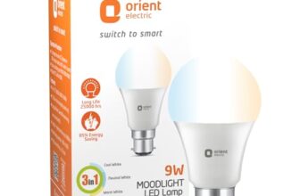 Orient Electric Eternal Shine Moodlight B22 Base, Color Changing 9W LED Bulb, Pack of 3 (White, Warm White, Neutral White)
