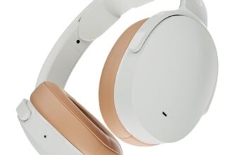 Skullcandy Hesh ANC Wireless Bluetooth Over-Ear Headphones with Mic, 100 dB Active Noise Cancellation, 40mm Drivers, 22Hr Battery + Rapid Charge, Foldable Noise Cancelling Headphones – Mob White