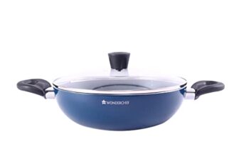 Wonderchef Galaxy Kadhai with Lid 24 cm, 2 litres, Midnight Blue, 2 Years Warranty