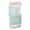 Morris King Corner Cabinet Shelf – White Bathroom Corner Shelf Corner Shelf for Bathroom Bathroom Corner Rack Bathroom Corner Cabinet
