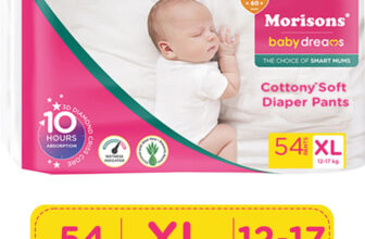 Morisons Baby Dreams Cottony Soft Diaper Pants – Extra Large – XL(54 Pieces)