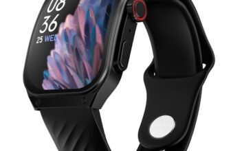 Fire-Boltt ARC 49.8mm (1.96 inch) AMOLED Always On Curved Display Smart Watch, Bluetooth Calling, Wireless Charging, 100+ Sports Modes, Water-Resistant 100+ Cloud Watch Faces (Black)