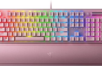 Razer Blackwidow V3 – Mechanical Gaming USB Keyboard (Green Switch) – Quartz Edition – US Layout FRML Packaging