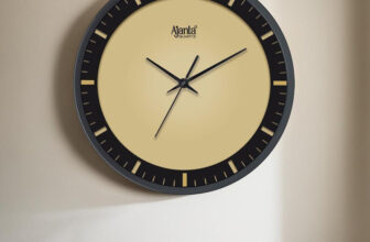 AJANTA Analog 30 cm X 29 cm Wall Clock(Gold, With Glass, Standard)