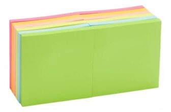 Amazon Basics 3×3 Inch Square Sticky Notes, Pack of 12 (600 Sheets), Multicolor, Reusable Adhesive, Ideal for Office, School, Home