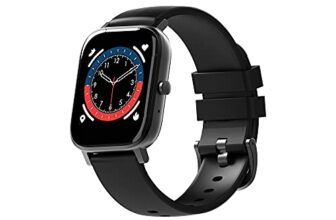 Probus P12 Full Touch Smart Watch with 7 Days Battery Life, IP67 Water Resistant,Blood Oxygen and Heart Rate Monitor, Sleep & Step Tracker, Call & Message Alerts(Black)