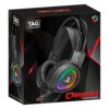 TAG Gamerz Carbon Wired Over Ear Gaming Headphones with Mic | RGB Effect | Noise Cancelling Microphone | Suspension Headband | Comes with USB and 3.5mm Jack | Compatible with PC, Laptop