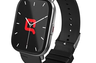 Compaq Q Watch Balance Series with 1.69″ HD Display| Instant Messaging Notification| Blood Pressure Monitoring|Heart Rate Monitoring| Sleep Monitoring| Smartwatch (Gray)