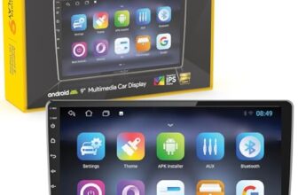 Instaplay Universal Android Car System | 9 Inch Full HD IPS Touchscreen Stereo Display | 2GB RAM, 32GB ROM | Bt & Wi-Fi Connectivity | Android 12 Double-DIN Multimedia Player with GPS & Navigation