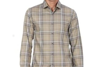 IVOC Men Pale Green Checked Slim fit Formal Shirt