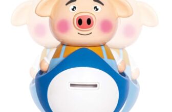 BUMTUM Musical Roly Poly Toys for Babies| Push and Shake Wobbling Toy with Music | Tumbler Doll Toy | Sound Balancing Doll Toys for Baby Boys & Girls 6+ Months (Blue)