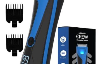 Caresmith Crew Manscaping Rechargeable Body Trimmer For Men | Curved Edges for Extra Safety | 7000 RPM Balls Trimmer for Pubic Hair | Private Parts Trimming | Body Hair Remover for Intimate Area Trimming