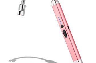 MEIRUBY Rechargeable Electric Gas Lighter | 360° Flexible Neck Arc Plasma Lighter | Windproof & Flameless | USB Type-C Kitchen Lighter for Gas Stove, Candle & Pooja | 500 Uses/Charge (Rose Gold)