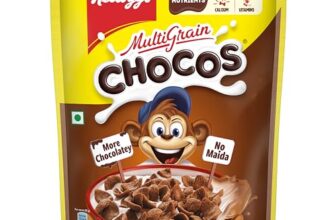Kellogg’s Multigrain Chocos, 250G | Multigrain Energy, More Chocolatey | No-Maida | Power of 5 Nutrients Protein, Fibre, Iron, Calcium, Vitamins | Kids Breakfast Cereal