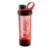 Lifelong Gym Shaker Bottle – BPA Free Protein Shaker for Men & Women with Extra Compartment | 600ML | Leakproof Shaker for Supplements & Powders – Red