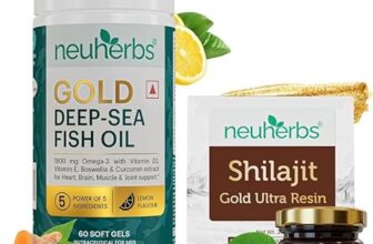 Neuherbs Gold Deep Sea Omega 3 Fish Oil 60 Softgels & Shilajit Gold Ultra Resin 20 gm For Men & Women | 1080mg EPA & 720mg DHA | Omega-3 & Shilajit Combo Pack for Heart, Brain, Muscle & Joint Support