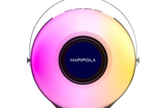 HAPIPOLA Party Star-III Portable Bluetooth Speaker, USB & TF Card Input, AUX Input, 3000mAh Battery, RGB Light, 30W Speaker