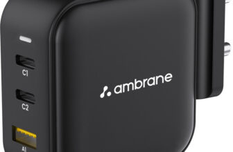 Ambrane 65 W GaN 3.4 A Wall Charger for Mobile(Black)