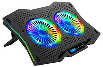 ZEBRONICS Zeb- NC9000 Laptop Cooling pad with Dual 110mm Fan, Multi-Color Led Including 10 Multi Color LED Modes and has RGB Strips on The Both Sides