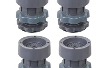 Crasts Washing Machine Vibration Pads – Adjustable Dryer Shock & Noise Cancelling Pads, Anti Vibration Pads for Washing Machine Support, Height Adjustment Feet for Refrigerators, (4 Pcs Set)