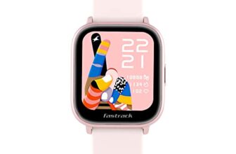 Fastrack Reflex Vybe Smartwatch Bright HD Display 50+ Sports Modes in-Built Games 100+ Watchfaces BP Monitor 24×7 HRM SpO2 Sleep Tracker 100+ Watchfaces Upto 5 Day Battery IP68 (Pink)