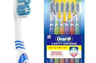 Oral-B Cavity Defense Soft Manual Toothbrush For Adults, Soft Bristles, Removes Bacteria for Cavity Protection, Multicolour, Oral B Dentist Recommended Brand (Super Saver Family Pack of 6)