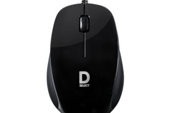 D SELECT Wired Mouse DS112-Black with USB Type C Connector, 1200DPi, Lightweight | Marketed by Dell