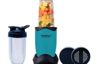 Maharaja Whiteline 400 Watt Easy Twist Nutri Blender Mixer Grinder with 2 Jars|| SS Blades || 21,000 RPM || Smoothie Maker || 2 Year Warranty
