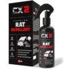 CX2 Rat Repellent Spray for Car, Home and Offices | Mouse | Natural Powerful Complete Pest Control Protect Your Wires in Car, Bike and Computer | Easy to Use, Non Toxic No Kill Only Repels