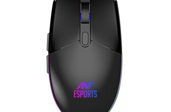 Ant Esports GM60 Wired Gaming Mouse, 3200 DPI Adjustable Optical Sensor, 6 Programmable Buttons, Multicolour LED Lighting, Ergonomic Design, USB Wired Mouse for PC/Laptop, Precision Gamer Mouse