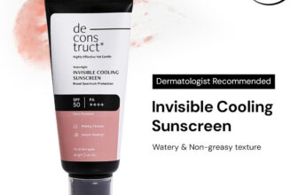 deconstruct Sunscreen – SPF SPF 50 PA+++ Invisible Water Sunscreen | Instant Cooling & Long-Lasting | All Skin Types(40 g)