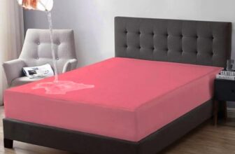 Trance Home Linen® Premium 220 GSM+ 78″ x 78″ Cotton Terry Waterproof Mattress Protector | Elasticated Fitted Style Non-Toxic Bed Protector | Mattresses Cover (78×78 inch | 6.5×6.5 feet_ Coral)