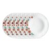 Larah by BOROSIL Ayana 6 Pcs Opalware Plate Set (Dia – 10 inch), White