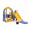 Amazon Brand – Solimo 3-in-1 Garden Castle Slide & Swing for Indoor & Outdoor Use | for Kids 2-8 Years Old | Safe & Fun | Ideal for Boys & Girls | Toy for Kids | Easy Assembly, Multicolor