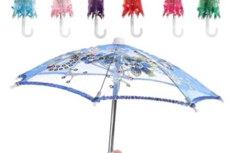 ILuvVastram Decorative Umbrella for Ladoo Gopal Ji, Traditional Temple Decor, Umbrella/Chhata/Chaata for Laddu Gopal Ji Decorative Chatri for God Idol -Best for Gifting & Home Temple (Pack 1)