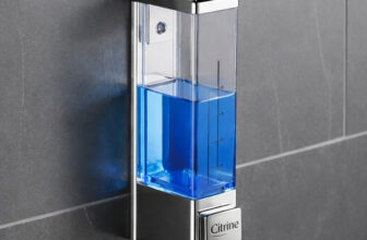 Citrine ABS Wall Mounted Handwash Dispensers for Bathroom Kitchen 350 ml 350 ml Liquid, Conditioner, Gel, Shampoo, Soap, Foam Dispenser(Clear, Silver)