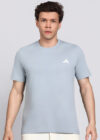 ADIDAS Printed Men Round Neck Grey T-Shirt