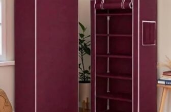Hexzone 6 Layers Shoe Rack Grey Stand for Home, Bedroom, Living Room | Slippers Stand Rack Maroon