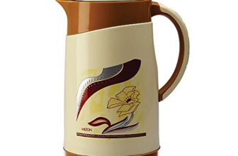 Milton Viva Tuff 1000 Insulated Jug, 1 Litre, Tan | Food Grade | Easy Grip | Hot & Cold | Leak Proof | Odour Proof | Light Weight
