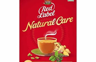 Red Label Brooke Bond Natural Care Tea, With 5 Ayurvedic Ingredients, Ginger, Leaf, 100 Gram