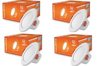 Halonix Kornet 5.5-Watt LED Downlighter (Pack of 4, Cool Day Light)