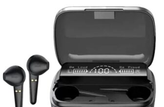 VEHOP Power TWS, Truly Wireless Earbud with LED Display, Bluetooth 5.1 with EDR, 30hrs Playtime with Fast Charging, Low Latency, IPX7 Sweat-Proof, Built-in Mic with Deep Bass for Android & iOS
