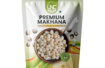 UNC GLOBAL Natural High Protein Phool Makhana 100gm | Foxnuts, Lotus Puffs | Foxnuts, Lotus Puffs | Rich in Calcium, Maintains Weight, Healthy Snacks