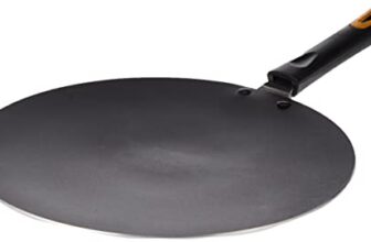 Anjali Diamond Dura Aluminum Non-Stick Roti Tawa (275mm, Black)