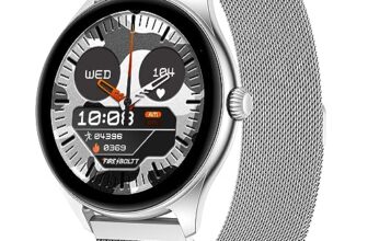 Fire-Boltt Ace Luxury Phoenix AMOLED Stainless Steel Smart Watch 36.32mm (1.43 inch), 700 NITS Brightness, Stainless Steel Rotating Crown, Multipe Sports Modes & 360 Health (Silver)