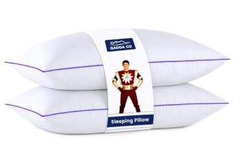 GADDA CO Ultimate Cozy Gel Microfiber Sleeping Pillow for Bed | High Density, Breathable & Hypo-Allergenic Cushion for Bed | Long-Lasting Fluffiness Bed Pillow| King Size Pillow | White | Pack of 2