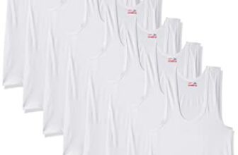 Rupa Jon Men Cotton Regular Fit Sleeveless Vest, Material, Round Neck, Pack of 9 White, Large